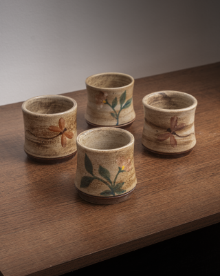 Taza rústica libélula